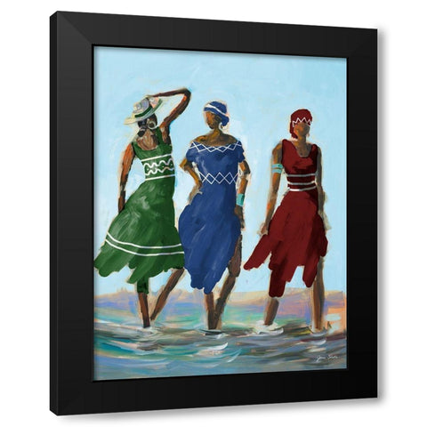 Caribbean Dreaming Black Modern Wood Framed Art Print by Slivka, Jane
