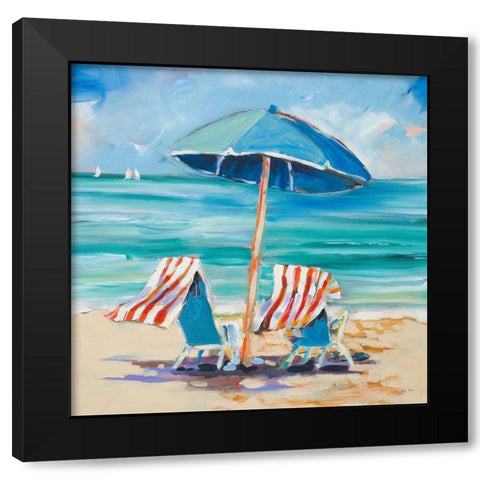 Caribbean Delight Black Modern Wood Framed Art Print with Double Matting by Slivka, Jane