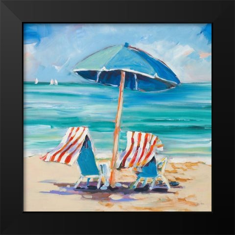 Caribbean Delight Black Modern Wood Framed Art Print by Slivka, Jane