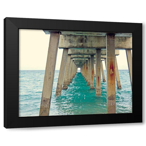 Juno Pier Black Modern Wood Framed Art Print by Saghini, Lisa Hill