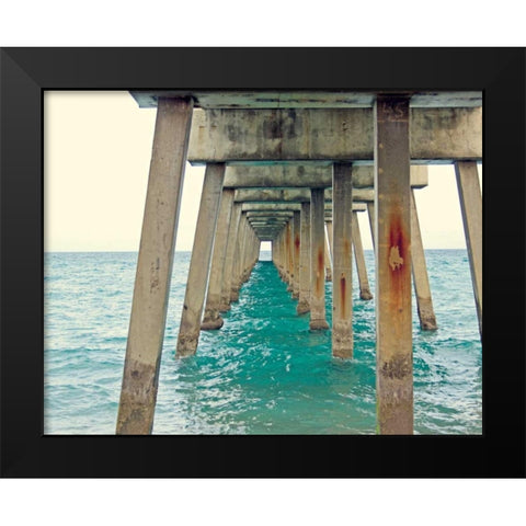 Juno Pier Black Modern Wood Framed Art Print by Saghini, Lisa Hill