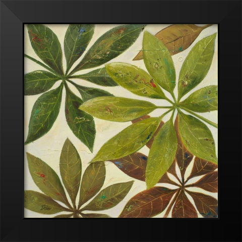 Green Touch II Black Modern Wood Framed Art Print by Pinto, Patricia