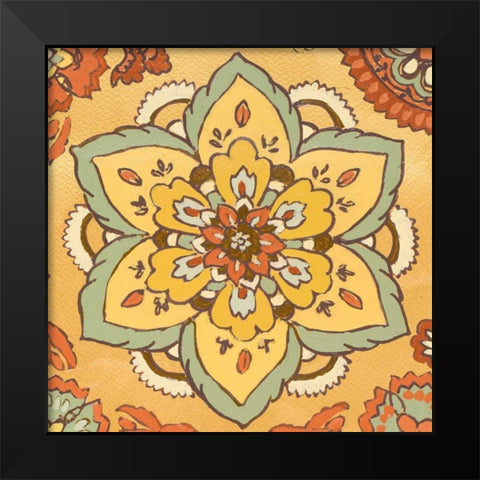 Persian Floral VI Black Modern Wood Framed Art Print by Loreth, Lanie