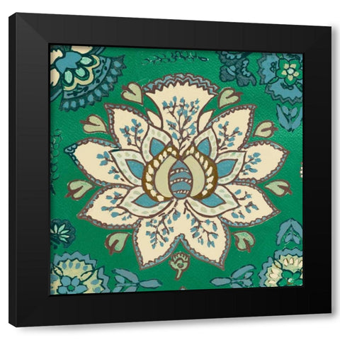 Persian Emerald I Black Modern Wood Framed Art Print by Loreth, Lanie