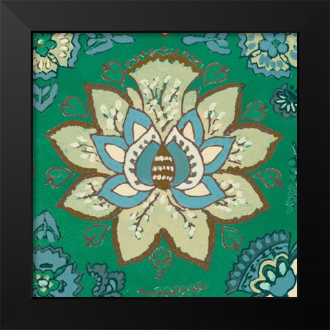 Persian Emerald II Black Modern Wood Framed Art Print by Loreth, Lanie