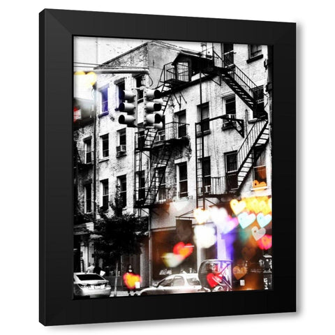 I heart NY Black Modern Wood Framed Art Print with Double Matting by Acosta
