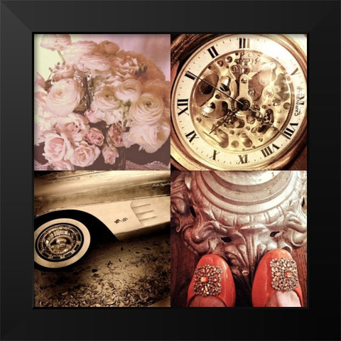 Vintage Style I Black Modern Wood Framed Art Print by Acosta, Juliana