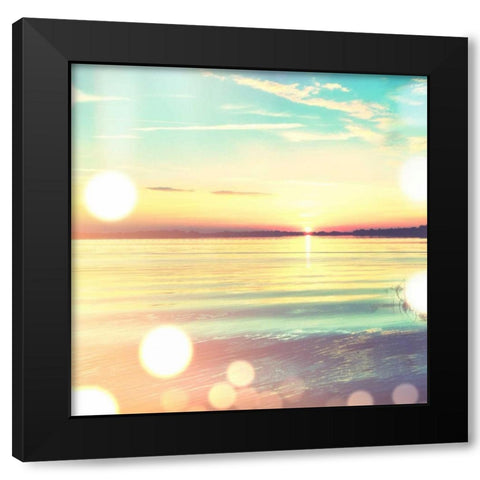 Ocean Breeze II Black Modern Wood Framed Art Print by Acosta, Juliana