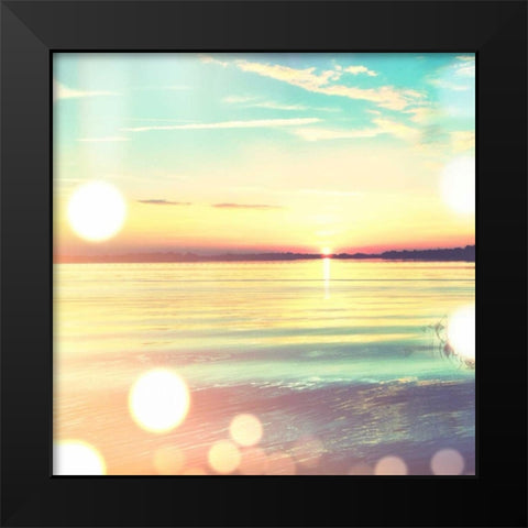 Ocean Breeze II Black Modern Wood Framed Art Print by Acosta, Juliana