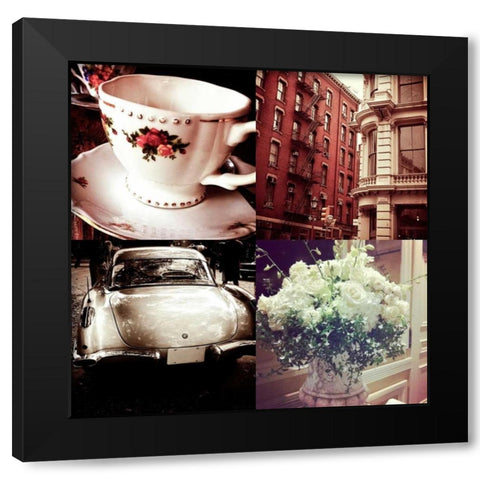 Vintage Style II Black Modern Wood Framed Art Print with Double Matting by Acosta, Juliana