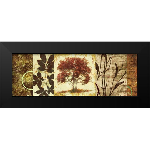 Red Tree Panel I Black Modern Wood Framed Art Print by Marcon, Michael