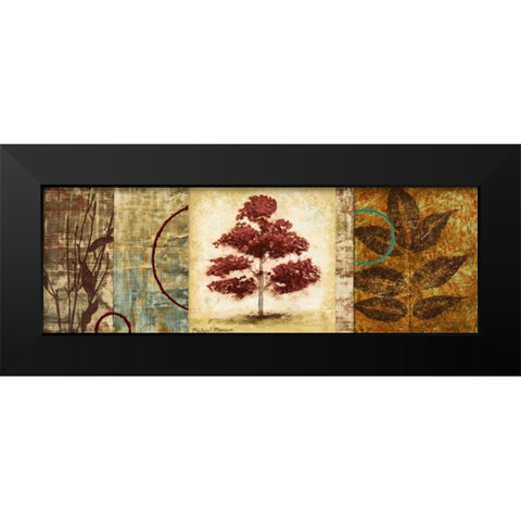 Red Tree Panel II Black Modern Wood Framed Art Print by Marcon, Michael