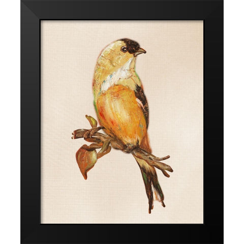 Bird on Perch III Black Modern Wood Framed Art Print by Pinto, Patricia