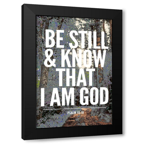 Be Still Black Modern Wood Framed Art Print with Double Matting by Bryant, Susan