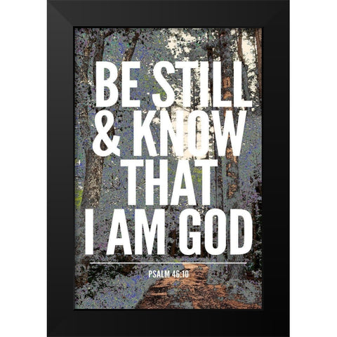 Be Still Black Modern Wood Framed Art Print by Bryant, Susan