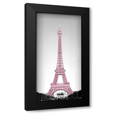 Pretty Paris Blush Black Modern Wood Framed Art Print with Double Matting by Navas, Emily