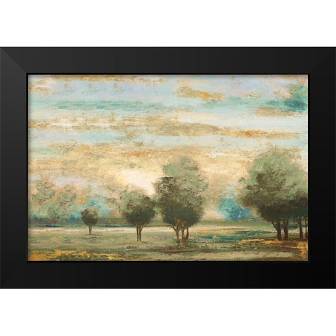 Return to the Gold Open Glow II Black Modern Wood Framed Art Print by Marcon, Michael