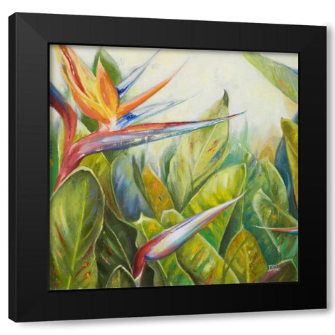 Bird of Paradise II Black Modern Wood Framed Art Print with Double Matting by Pinto, Patricia