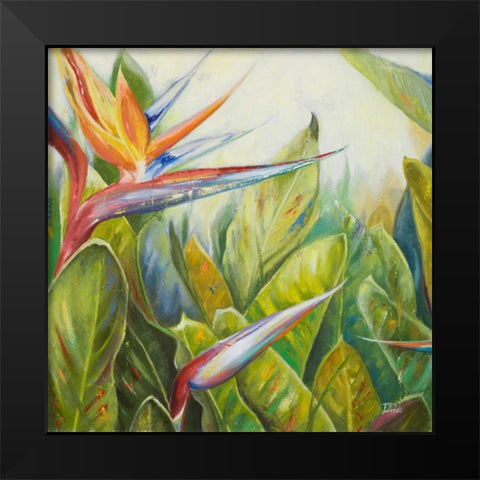 Bird of Paradise II Black Modern Wood Framed Art Print by Pinto, Patricia