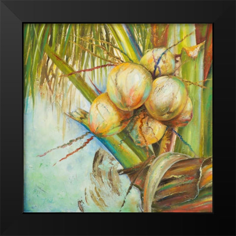 Patricias Coconuts II Black Modern Wood Framed Art Print by Pinto, Patricia