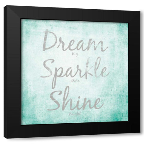 Dream Sparkle Shine Black Modern Wood Framed Art Print by SD Graphics Studio