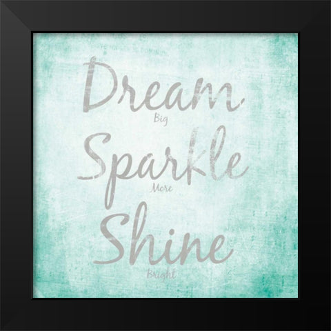 Dream Sparkle Shine Black Modern Wood Framed Art Print by SD Graphics Studio