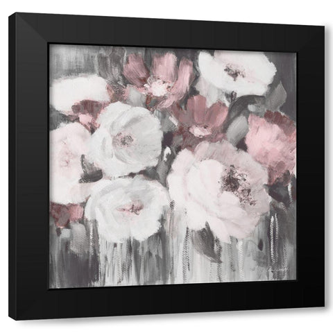 Muted Flower Power I Black Modern Wood Framed Art Print with Double Matting by Loreth, Lanie