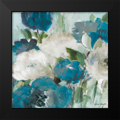 Indigo Power Square I Black Modern Wood Framed Art Print by Loreth, Lanie