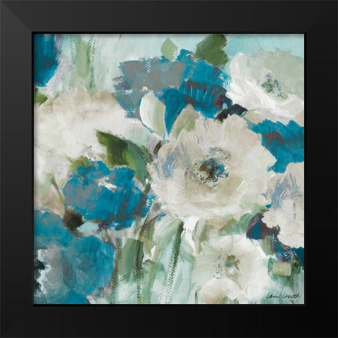 Indigo Power Square III Black Modern Wood Framed Art Print by Loreth, Lanie