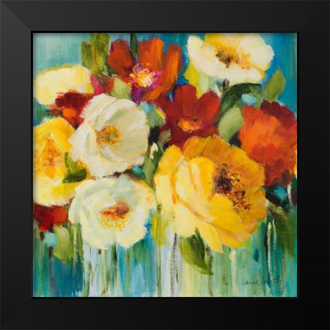 Flower Power I Black Modern Wood Framed Art Print by Loreth, Lanie