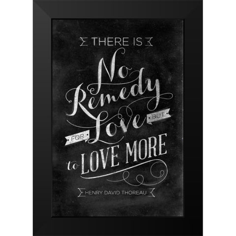 No Remedy Black Modern Wood Framed Art Print by SD Graphics Studio
