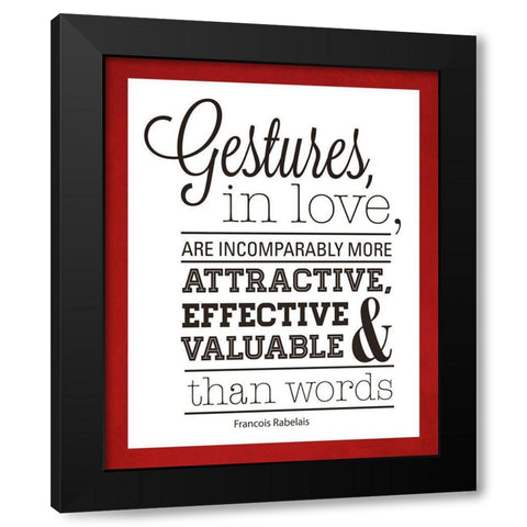 To Love I Black Modern Wood Framed Art Print by Marie, Addie