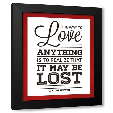 To Love II Black Modern Wood Framed Art Print by Marie, Addie