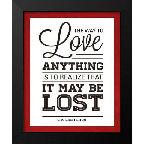 To Love II Black Modern Wood Framed Art Print by Marie, Addie