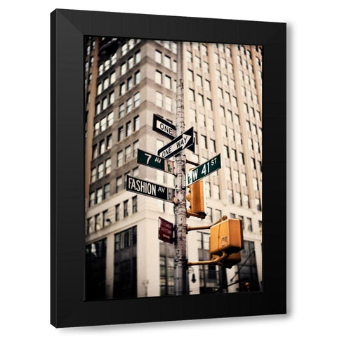 Fashion Ave Black Modern Wood Framed Art Print with Double Matting by Bryant, Susan