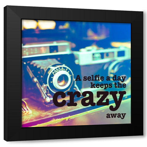 A Selfie a Day Black Modern Wood Framed Art Print with Double Matting by Bryant, Susan