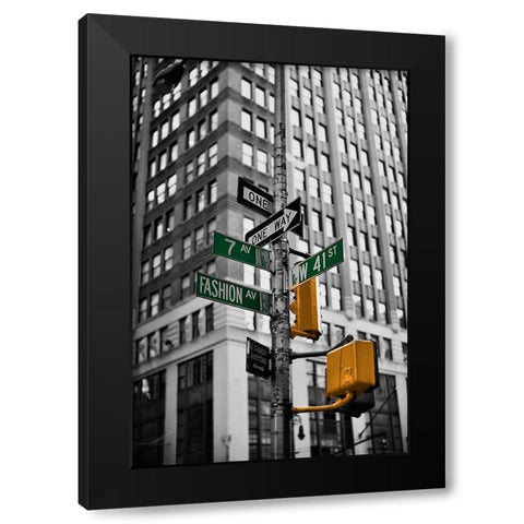 Fashion Aveune Black Modern Wood Framed Art Print with Double Matting by Bryant, Susan