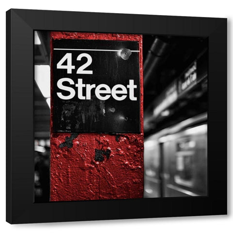 42nd St. Square Black Modern Wood Framed Art Print by Bryant, Susan