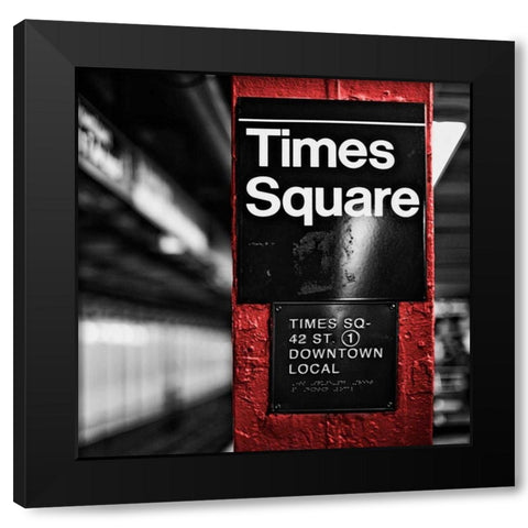 Square Times Square Black Modern Wood Framed Art Print by Bryant, Susan