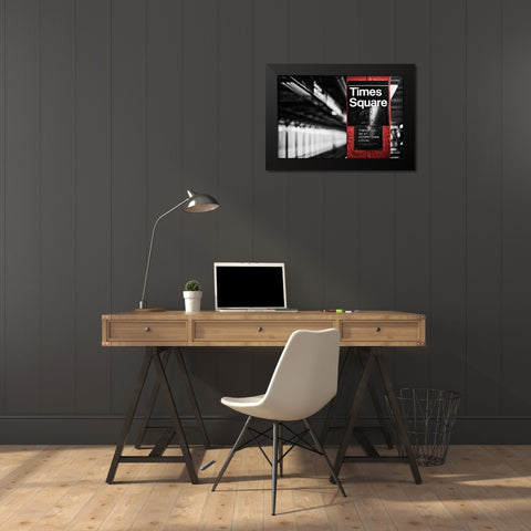 Times Square Black Modern Wood Framed Art Print by Bryant, Susan