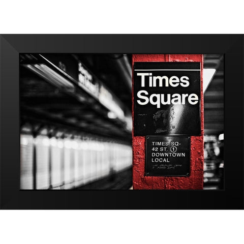 Times Square Black Modern Wood Framed Art Print by Bryant, Susan