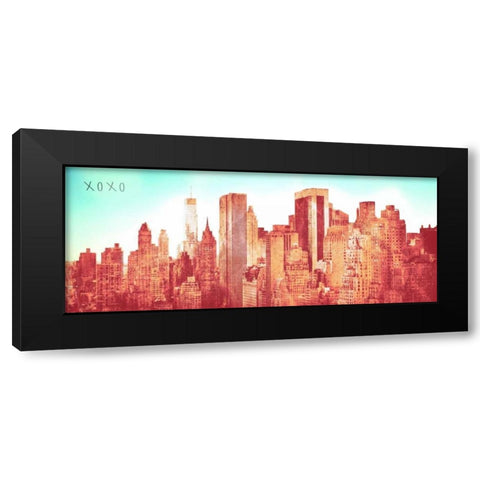 NY Love XOXO Black Modern Wood Framed Art Print with Double Matting by Bryant, Susan
