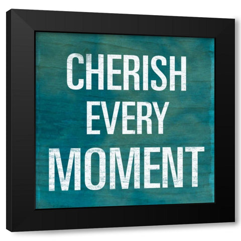 Cherish Black Modern Wood Framed Art Print by SD Graphics Studio