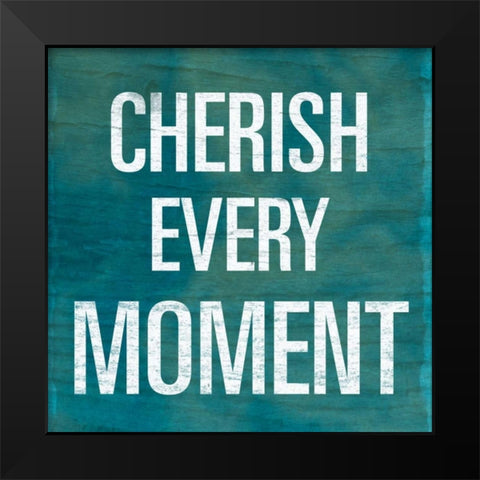 Cherish Black Modern Wood Framed Art Print by SD Graphics Studio