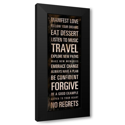Manifest Love Black Modern Wood Framed Art Print with Double Matting by SD Graphics Studio