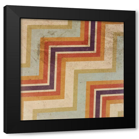 Dirty Deco II Black Modern Wood Framed Art Print by SD Graphics Studio