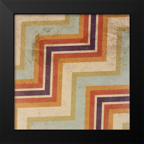 Dirty Deco II Black Modern Wood Framed Art Print by SD Graphics Studio
