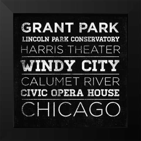 CHI Type II Black Modern Wood Framed Art Print by SD Graphics Studio