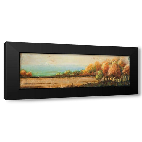 Gold River I Black Modern Wood Framed Art Print with Double Matting by Pinto, Patricia