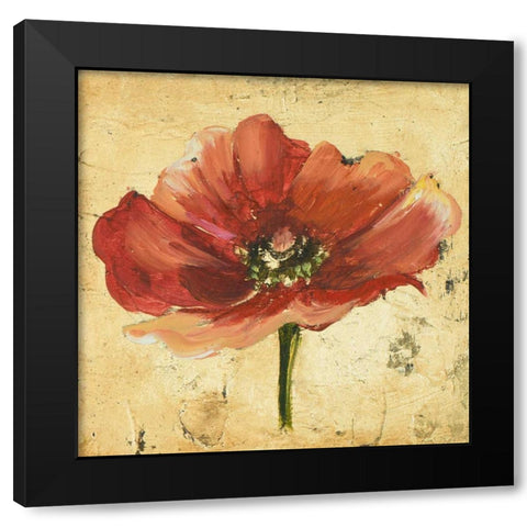 Poppy IV Black Modern Wood Framed Art Print by Pinto, Patricia